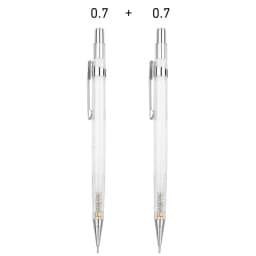 Transparent Mechanical Pencil Set 0.3, 0.5, 0.7 0.9mm with HB Lead Refills for Sketching Art Drawing Painting Automatic Pencils