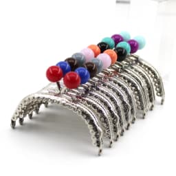 10pcs 8.5cm Small Beads Silver Arc Metal Purse Frame Handle For Clutch Bag Handbag Accessories Making Kiss Clasp Lock Wholesale