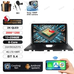 Android 15 Car Radio For Peugeot Expert 2 For Citroen Jumpy For Fiat Scudo For Toyota Proace 2007-2017 IPS 360 Camera RDS QLED
