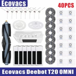 Ecovacs Deebot T20 Omni T20e Accessories Main Side Brush Mop Cloth HEPA Filter Dust Bag Replacement Spare Parts
