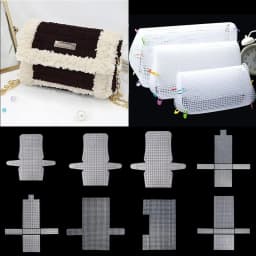 DIY Plastic Weaving Plastic Mesh Cloth White Craft Bag Fixed Grid Sheet Handmade Knitting Crochet Bags Plate Bag Accessories