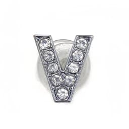 Shoe Charms Glitter Rhinestone Letter Silver Crystal Alphabet DIY Alloy Shoe Decorations Jewelry Slider Bracelet Wristbands