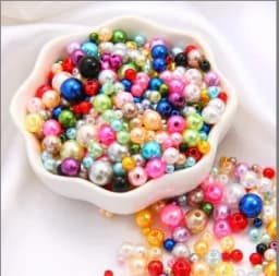 150Pcs Mix Size 3-8mm Beads With Hole Colorful Pearls Round Acrylic Imitation Pearl for DIY Jewelry Making Necklace Bracelet