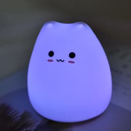 LED Colorful Night Light Animal Cat Silicone Soft Cartoon Baby Nursery Lamp for Gift Dropshipping