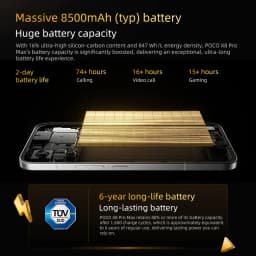 POCO X8 Pro Max 256GB 512GB Cellphone 6.83" 1.5K 120Hz Display Dimensity 9500s NFC 8500mAh 100W HyperCharge 50MP Global Version