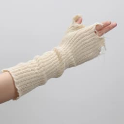 1pair Black Tattered Punk Unisex Fingerless Cuff Knit Gloves Women Men Elbow Length Mittens Broken Stretch Arm Warmer Gloves
