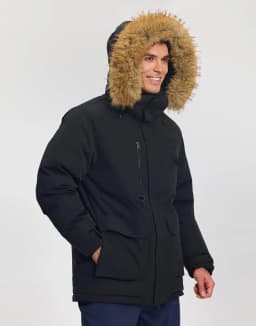 Pioneer Camp Men's Winter Coat Down Parka Jacket Men Heavyweight Thicken Insulated Puffer Jacket with Removable Faux Fur Hood