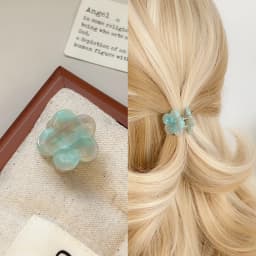 Korean Style Floral Acetate Mini Claw Clip for Women, Sweet Cute Resin Hair Clip, Shark Clip for Thin Hair and Bangs