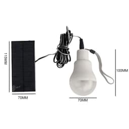 LED Solar Bulb with Hook Light Outdoor Waterproof Camping Solar Lamp Energy Saving Bulb Garden Courtyard Path Light
