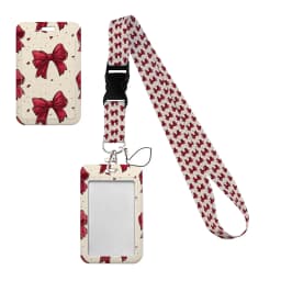 Simple Marble Heart Rainbow Card Holder with Buckle Lovely Hanging Rope ID Pass Hang Accessories Holder Lanyard Passr Case