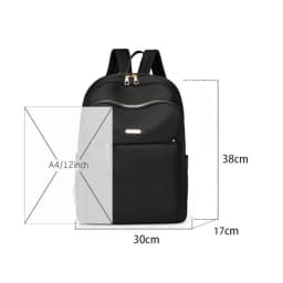 Waterproof Nylon Backpack for Women Lightweight School Backpack Multi-Pocket Travel Daypack Elegant Leisure Backpack with Zipper