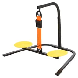 Office Sedentary Step Stool Station: Anti-cross Legs Adjustable Foot Rest Exercise Swing Footstool for Under Desk Use