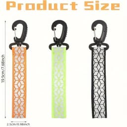 2PCS Backpack Reflective Straps Reflective Safety Keychain For Backpack Carefully Designed Safety Supplies For Camping