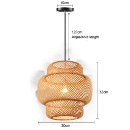Bamboo Pendant Lights Hand Woven Ceiling Weaving Chandelier Lamp Rattan Wicker Hanging LED Fixtures Home Bedroom Bamboo Art Lamp