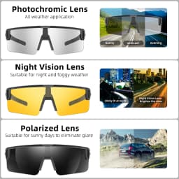 WEST BIKING Large Frame Cycling Polarized Glasses Bike Photochromic Outdoor Sunglasses Fit Over Myopic Goggles Bicycle Accessory