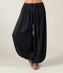 2024 Summer New Women's Solid Color Lantern Pants Loose Pleated Drawstring Casual Ankle Sports Pants Harlan Pants