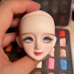 In Stock Hand Painted 1/6 Bjd Doll Head Finished Makeup Mjd Replacement Head, Removable Eyeballs Doll Parts