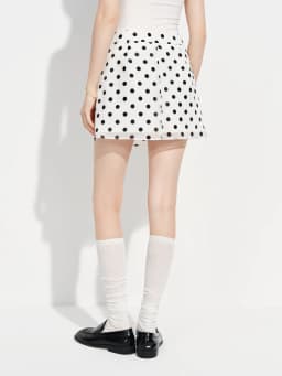 FSLE 2026 New Women's Pink Polka Dot Mini Skirt, High Waist A-line Short Skirt for Coquette Style, Flared Y2K Retro Party Skirt