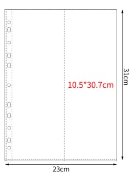 11-Hole A4 Binder Refill Pages 10 Pack Multi-Grid for Photo Card Postcard Coin Collection Scrapbook Album