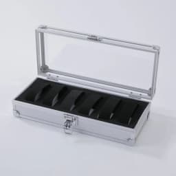 Aluminum Structure Watch Storage Box 12 Grid Slot Jewelry Display Square Case Suede Inside Rectangle Watch Holder for Organizing