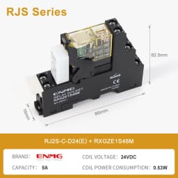 ENMG DIN-Rail 2NO2NC G2RL-1-E Thin Relay 16A Small Electromagnetic G2RL-2 DC 24Vdc Input State LED Indicator Transient Unipolar