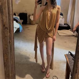 OMSJ Halter Ruched Irregular Backless Summer Sleeveless Trendy Bodycon Loose Maxi Dress Women Y2k Sexy Elegant Party Vestidos