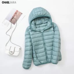 Ultra Light White Duck Down Jacket for Women, Warm Coat for Lady, Female Hooded Parka, Plus Size, 7XL, Autumn and Winter 2024