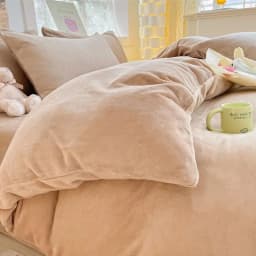 1Pc Solid Color Milk Velvet Quilt Cover Simple Flannel Duvet Cover for Autumn Winter Skin-Friendly Warm Bedding for Single Queen