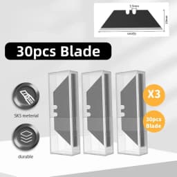10/30/50Pcs Trapezoid Utility Knife Blades Set Steel Material DIY Art Craft Special Cutter Replacement Tool