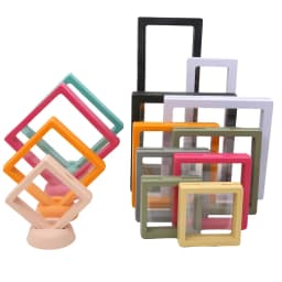5Pcs 3D Floating Frame Jewelry Display Stand Shadow Box Ring Pendant Holder Stone Presentation Case Gift Box