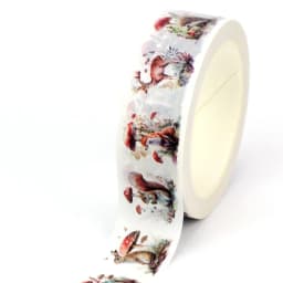 2023 NEW 1PC 10M Decorative Autumn Red Mushrooms and Leaves Washi Tape Set for Scrapbooking Planner Masking Tape Cute Stationery