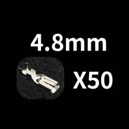 50/100Pcs Electric Wire Connectors Set 4.8/6.3mm With Lock Female and Male Crimp Terminal Connector Brass Silver Car Speaker