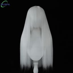Very High Quality 400g 48 Colors 24Inch 60cm Long Straight Cosplay Wig With Bangs Heat Resistant Hair Anime Wigs + Wig Cap