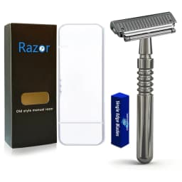 22T-2 New Reusable Twin Half Blade Safety Razor with Travel Case 30° Angled Precision Super Shaving Shaver for Men Grooming Care