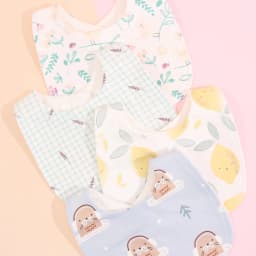 4pcs Cotton Soft Baby Adjustable Bibs Infant Bib Newborn Burp Cloths Bandana Scarf for Kids Boy Girls Feeding Saliva Towel