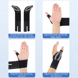 1PCS 2-in-1 Ultra-Thin Thumb & Wrist Brace - Adjustable Compression for Carpal Tunnel, Trigger Thumb, Tendonitis & Ulnar Support