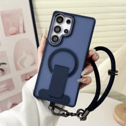 For Magnetic Wireless Charge Phone Case For Samsung Galaxy S26 S26Plus S26 Ultra S25 S24 With Lanyard Shockproof Bumper Cover