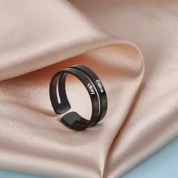 Personalized Wedding Bands Finger Ring For Woman Men Engrave Name Custom Matching Couple Ring Stainless Steel Gold Color Jewelry