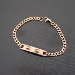 Customized Engraved Eye's Photo Bracelet Personalized Laser Engraved Eye Picture On Stainless Steel Chain Jewelry Couples Gifts