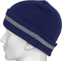 High Visibility Safety Beanie Reflective Knit Ribbed Hats Warm Winter Bonnets for Night Running Hiking Cycling