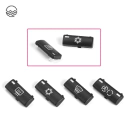 14pcs/set Car Climate Control Air Conditioning Switch Button Covers for BMW 5 Series E39 X5 E53