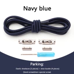 1 Pair No Tie Shoelaces For Sneakers Elastic Shoelace Metal Spring Lock Man And Woman Shoe Accessories Lazy Shoe Laces 100cm