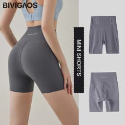 BIVIGAOS Summer High Waist Tight-Fitting Butt Lifter Shark Cycling Shorts Women Knee-Length Sports Fitness Biker Shorts Leggings