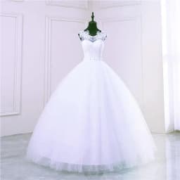 Y&m Novias Customized White O Neck Simple Wedding Dresses Pluse Size Vestido De Noiva Lace Embroidery Ball Gown Robe Mariage