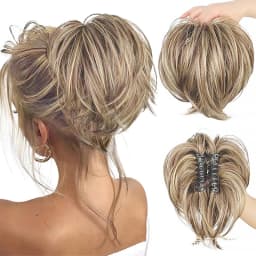 Pinch style messy chicken coop head wig ponytail bun bun bun head straight ponytail