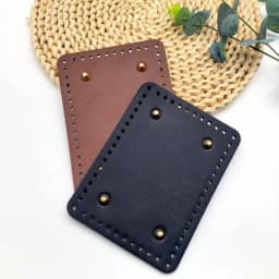 Rectangle Shaped PU Bag Bottom For Knitted Bag Crochet Bag Durable Bag Bottom With Rivet Bag Accessorie