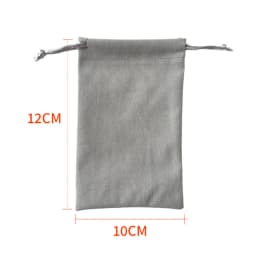10Pcs Grey Drawstring Velvet Drawstring Pocket Jewelry Dust-proof Storage Bag Dust-proof Velvet Bag