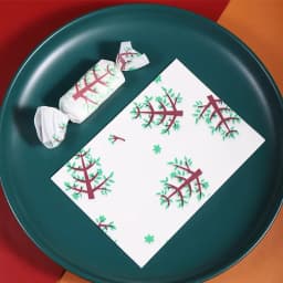 100Pcs Christmas Series Printed Handmade Nougat Candy Packaging Oil Papers Milk Taffy Wrapper Xmas Party Gift Decoration