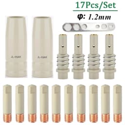 MB-15AK 15ak Coating Protection Anti-stick Gas Nozzle Holder Contact Tips 0.8/1.0/1.2mm Mig MAG Welding Torch Accessoriess