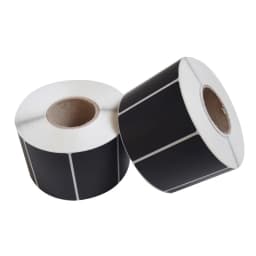1Roll Coated Paper Sticker Adhesive Paper Black Tag Waterproof Package Label Blank Price Print Supplies Stationery Sticker